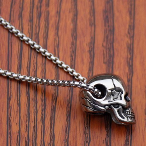 Stainless Steel Silver Gold Punk Skull Unisex Pendant Necklace Jewlery Stainless Steel Silver Gold Punk Skull Unisex Pendant Necklace Jewlery